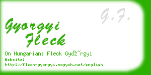 gyorgyi fleck business card